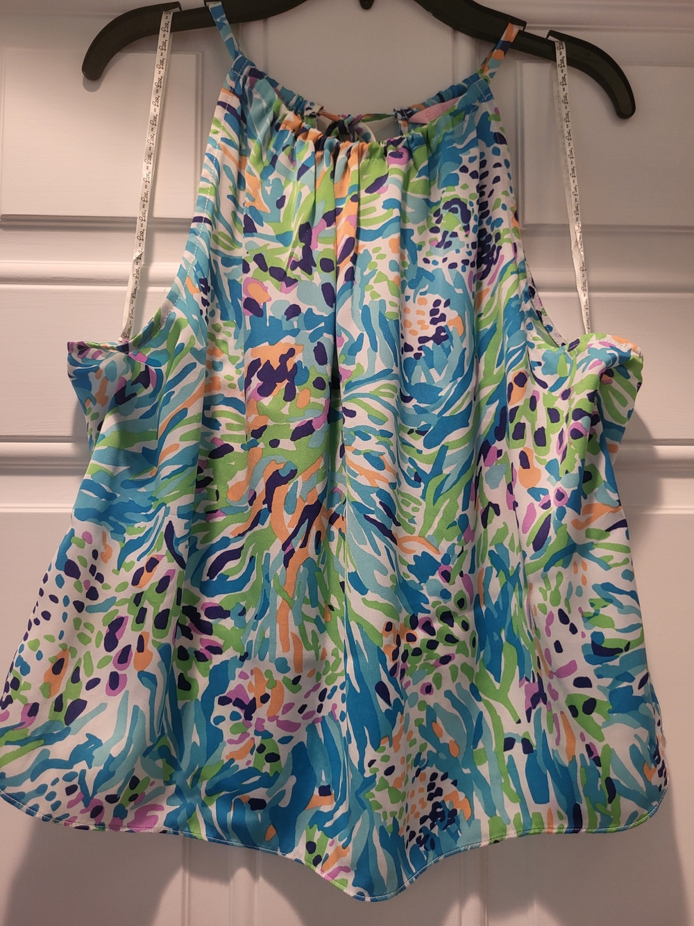 Lilly Pulitzer Multicolor Halter Tank - Blue, Green & Purple Print